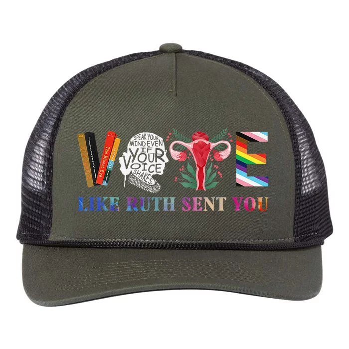 Vote Like Ruth Sent You Gift Retro Rope Trucker Hat Cap