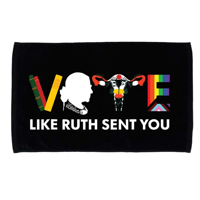 Vote Like Ruth Sent You Uterus Feminist Lgbt Microfiber Hand Towel