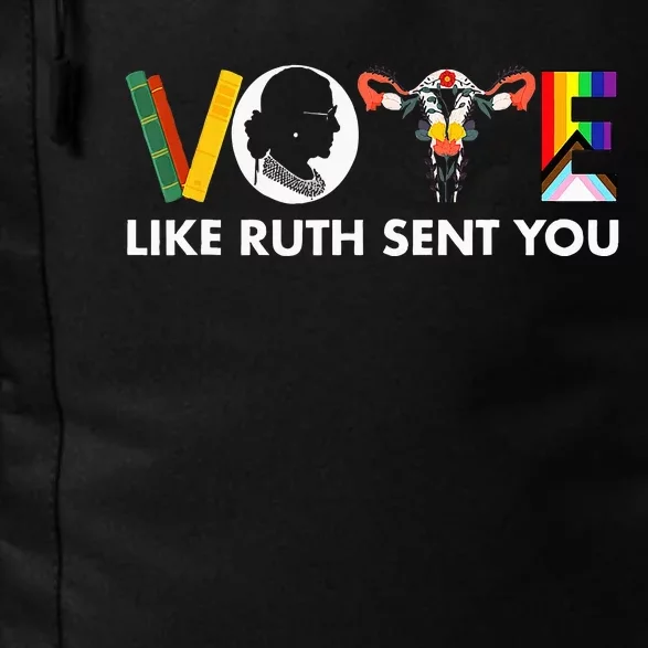 Vote Like Ruth Sent You Funny Uterus Feminist Lgbt Daily Commute Backpack