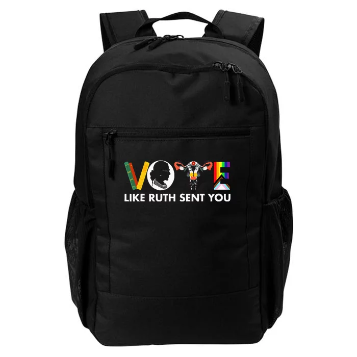 Vote Like Ruth Sent You Funny Uterus Feminist Lgbt Daily Commute Backpack