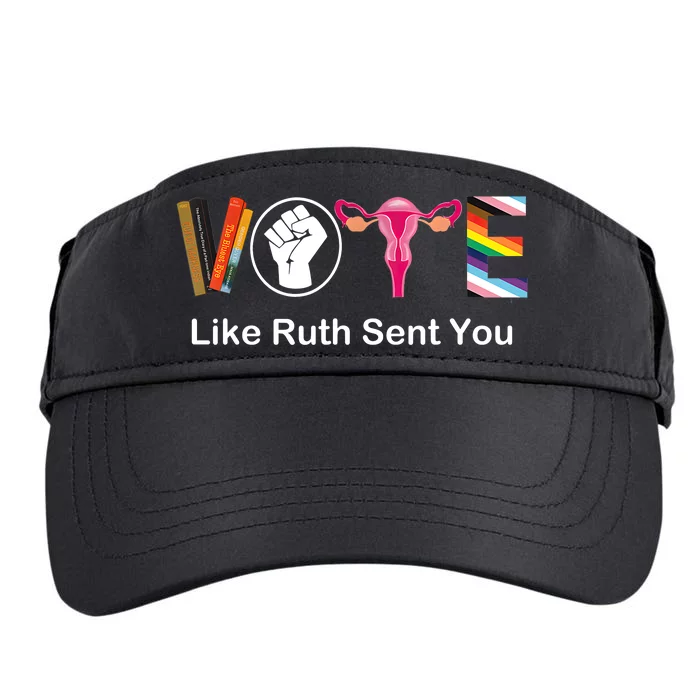 Vote Like Ruth Sent You Uterus Feminist Lgbt Apparel Adult Drive Performance Visor