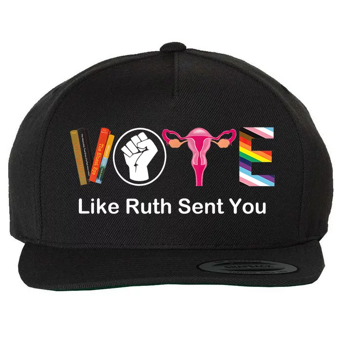 Vote Like Ruth Sent You Uterus Feminist Lgbt Apparel Wool Snapback Cap