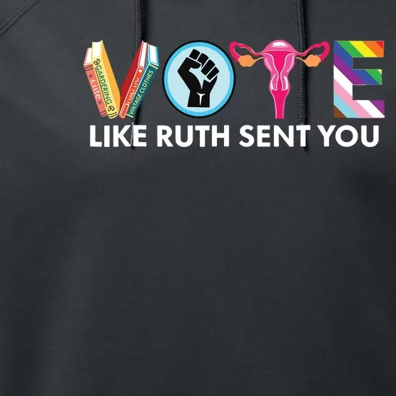 Vote Like Ruth Sent You Lgbt Performance Fleece Hoodie