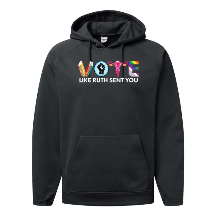 Vote Like Ruth Sent You Lgbt Performance Fleece Hoodie