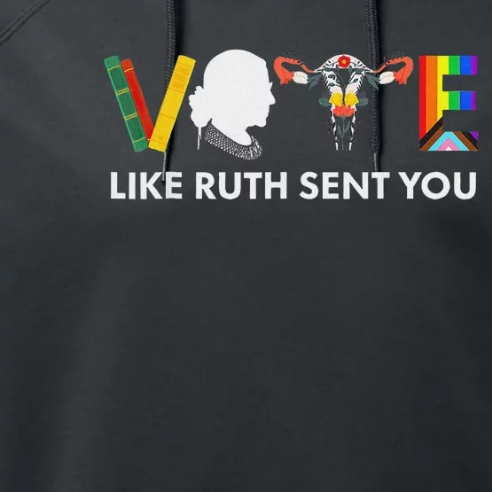 Vote Like Ruth Sent You Feminist Pride Performance Fleece Hoodie