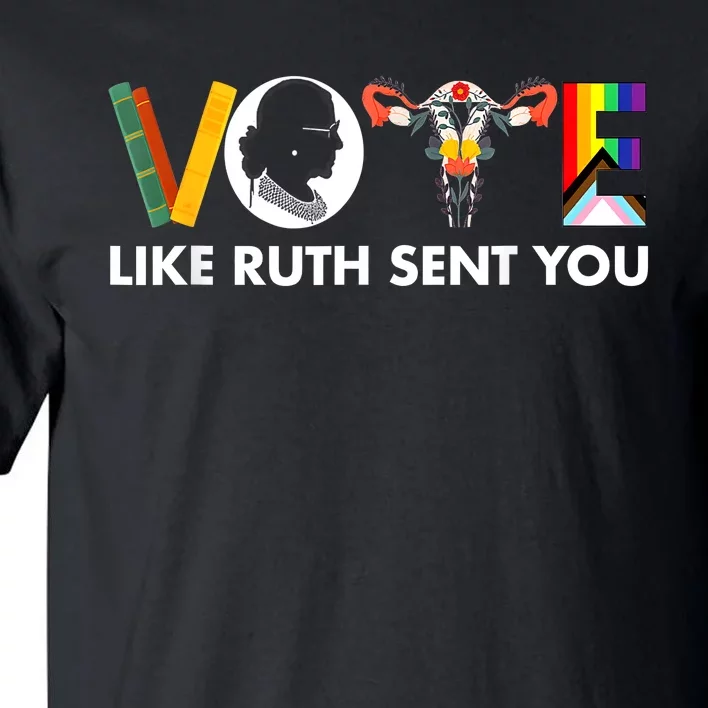 Vote Like Ruth Sent You Funny Uterus Feminist Lgbt Tall T-Shirt