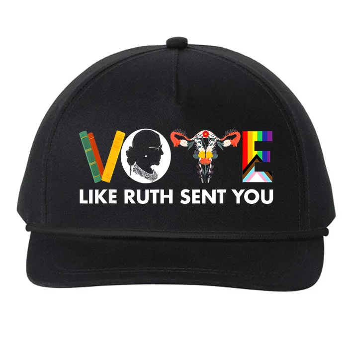 Vote Like Ruth Sent You Funny Uterus Feminist Lgbt Snapback Five-Panel Rope Hat