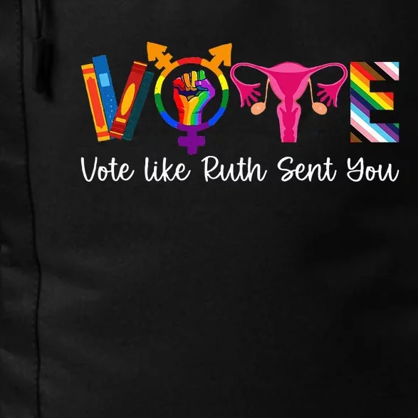 Vote Like Ruth Sent You Uterus Feminist Lgbt Daily Commute Backpack