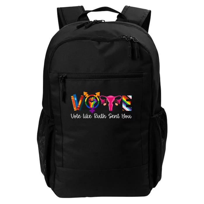 Vote Like Ruth Sent You Uterus Feminist Lgbt Daily Commute Backpack