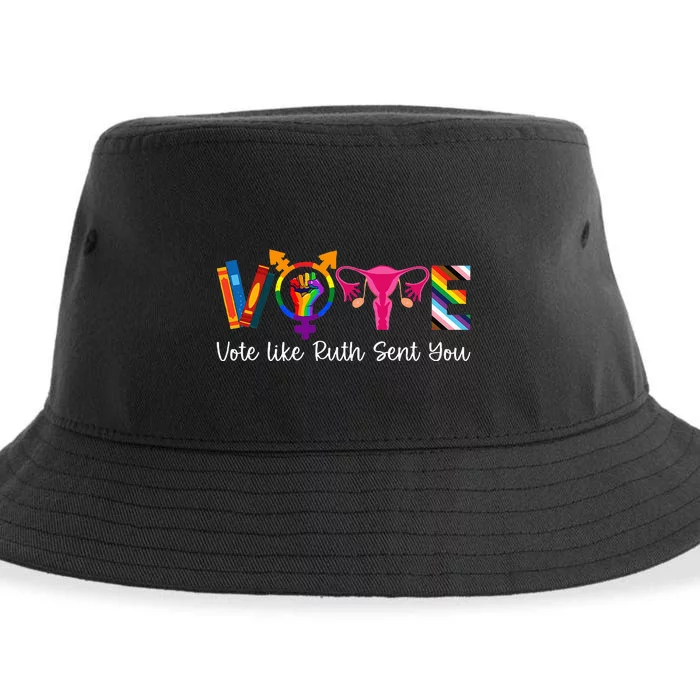 Vote Like Ruth Sent You Uterus Feminist Lgbt Sustainable Bucket Hat