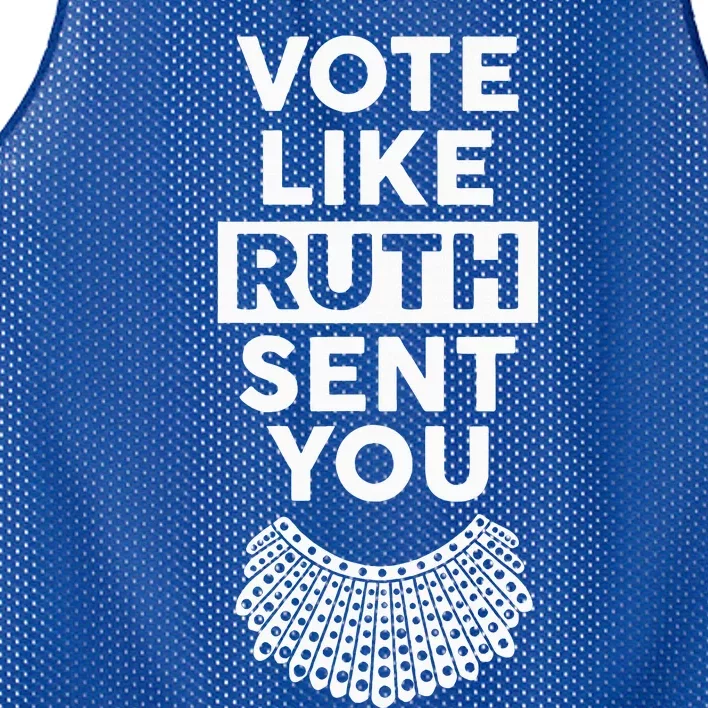 Vote like Ruth Sent You Feminist Gift Mesh Reversible Basketball Jersey Tank