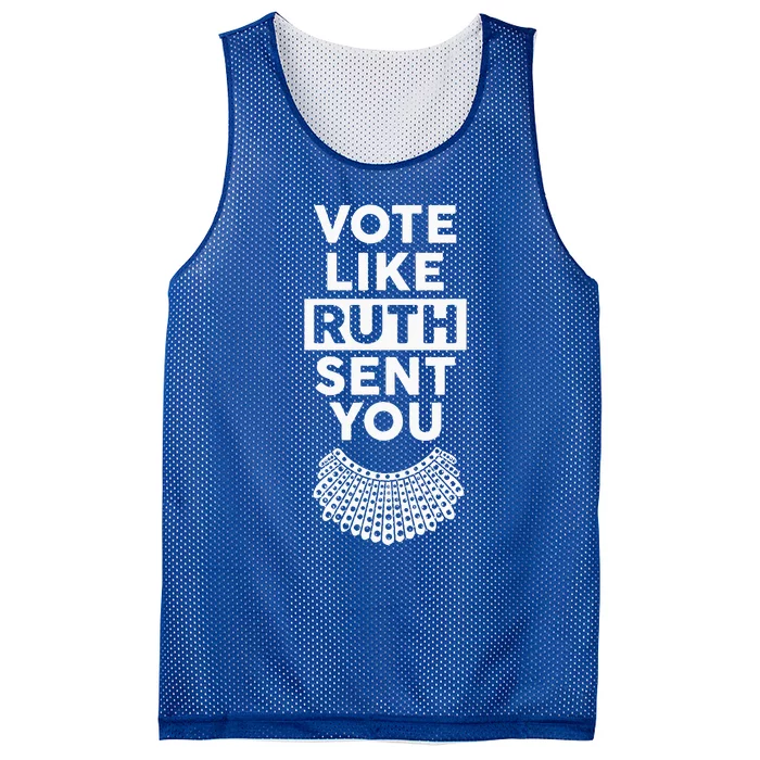 Vote like Ruth Sent You Feminist Gift Mesh Reversible Basketball Jersey Tank