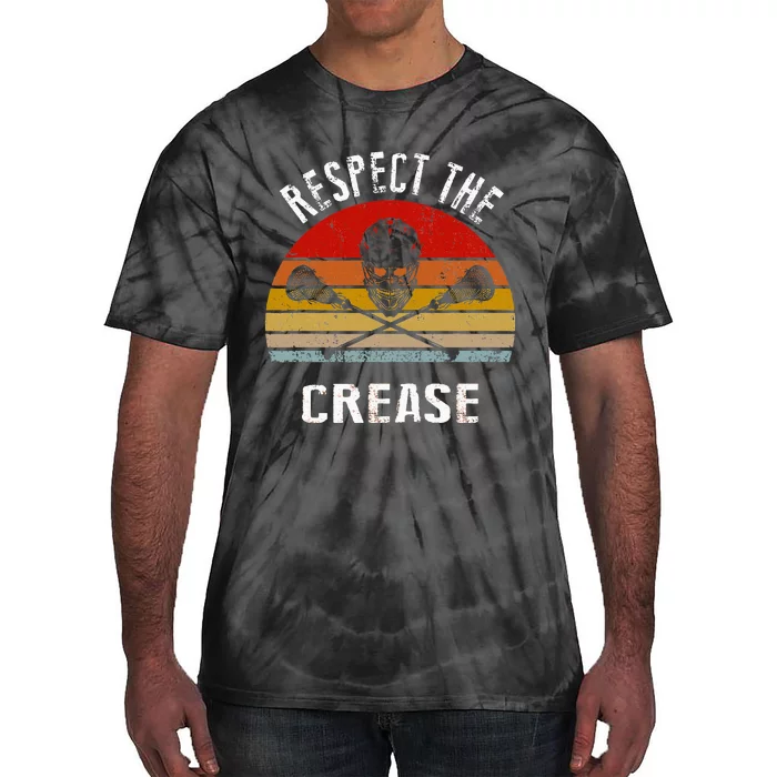 Vintage Lacrosse Retro Respect The Crease Tie-Dye T-Shirt