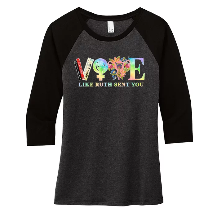 Vote Like Ruth Sent You Feminist Rbg Ruth Bader Ginsburg Women's Tri-Blend 3/4-Sleeve Raglan Shirt