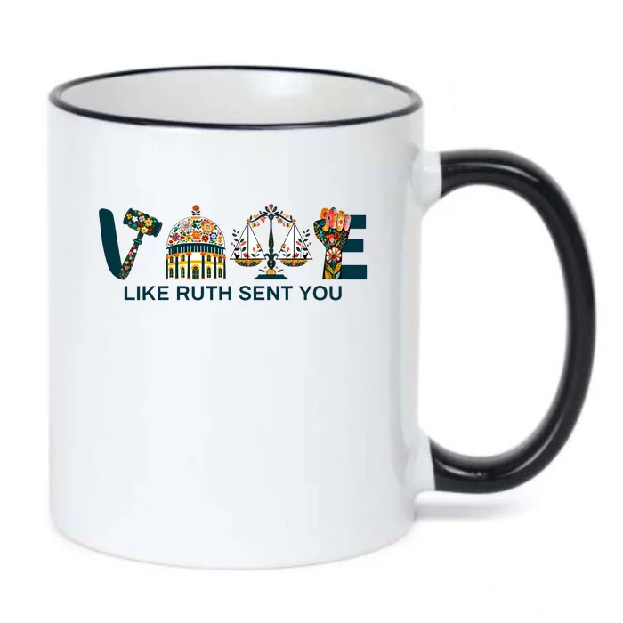 Vote Like Ruth Sent You Feminist Rbg Ruth Bader Ginsburg Black Color Changing Mug