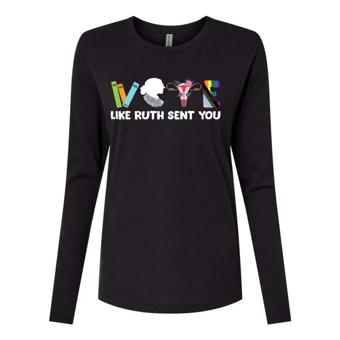 Vote Like Ruth Sent You Election 2024 Womens Cotton Relaxed Long Sleeve T-Shirt