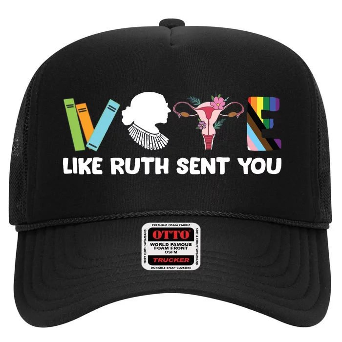 Vote Like Ruth Sent You Election 2024 High Crown Mesh Trucker Hat