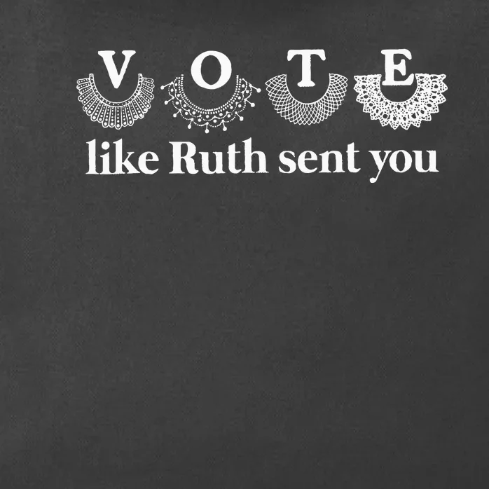 Vote Like Ruth Sent You Matching Zip Tote Bag