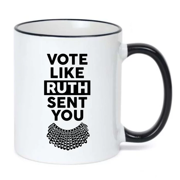 Vote Like Ruth Sent You Feminist Gift Black Color Changing Mug