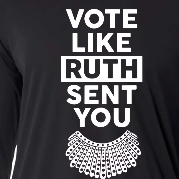 Vote Like Ruth Sent You Feminist Gift Cooling Performance Long Sleeve Crew