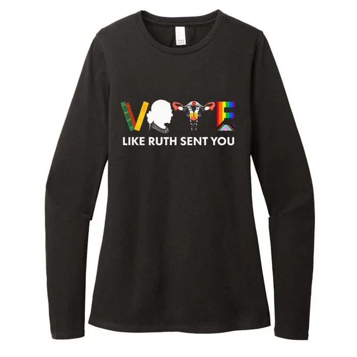 Vote Like Ruth Sent You Uterus Feminist Lgbt Womens CVC Long Sleeve Shirt