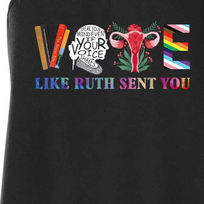 Vote Like Ruth Sent You Women's Racerback Tank