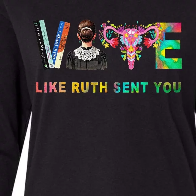 Vote Like Ruth Sent You Rbg Feminist Voting Inspirational Gift Womens Cotton Relaxed Long Sleeve T-Shirt