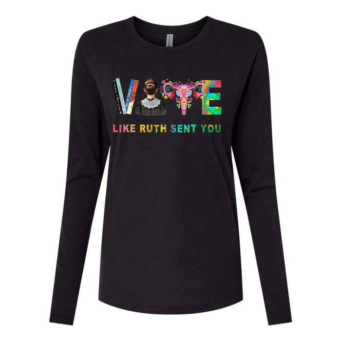 Vote Like Ruth Sent You Rbg Feminist Voting Inspirational Gift Womens Cotton Relaxed Long Sleeve T-Shirt