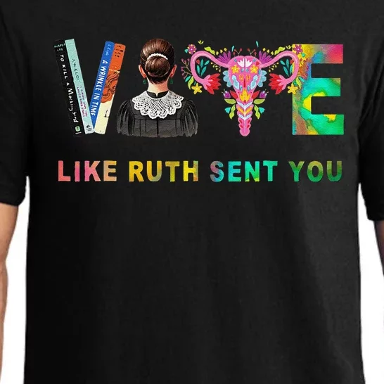 Vote Like Ruth Sent You Rbg Feminist Voting Inspirational Gift Pajama Set