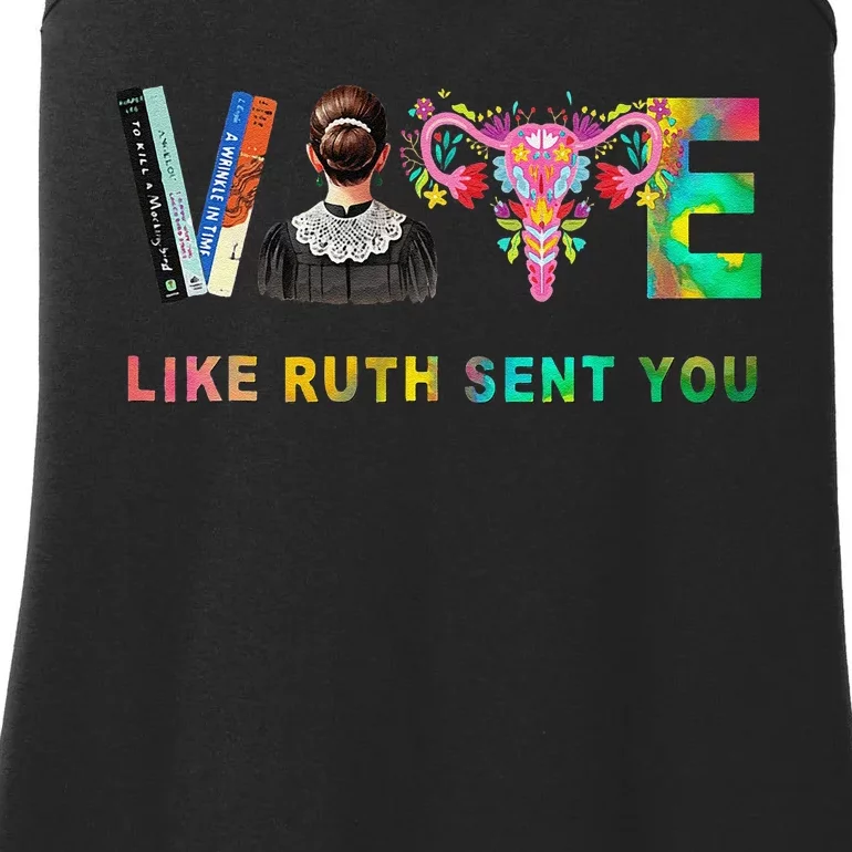 Vote Like Ruth Sent You Rbg Feminist Voting Inspirational Gift Ladies Essential Tank