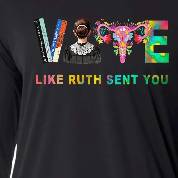 Vote Like Ruth Sent You Rbg Feminist Voting Inspirational Gift Cooling Performance Long Sleeve Crew