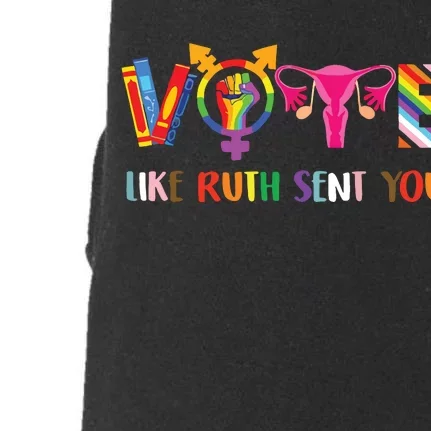 Vote Like Ruth Sent You Uterus Feminist Lgbt Retro Doggie 3-End Fleece Hoodie