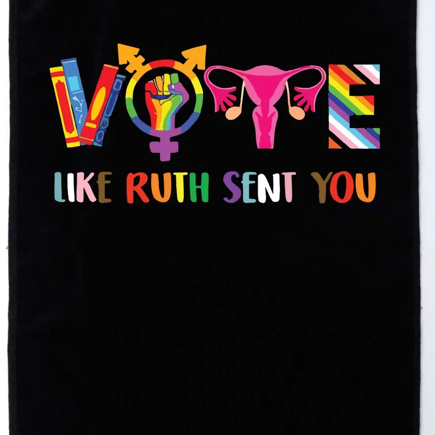 Vote Like Ruth Sent You Uterus Feminist Lgbt Retro Platinum Collection Golf Towel