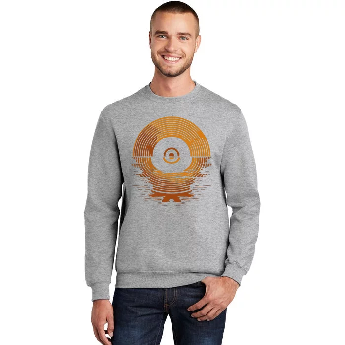 Vinyl Lp Records Sunset Vinyl Tall Sweatshirt