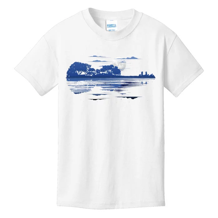 Violin Lake Reflections Violinist Kids T-Shirt