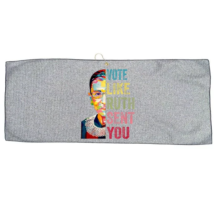 Vote Like Ruth Sent You Feminist Gift Large Microfiber Waffle Golf Towel