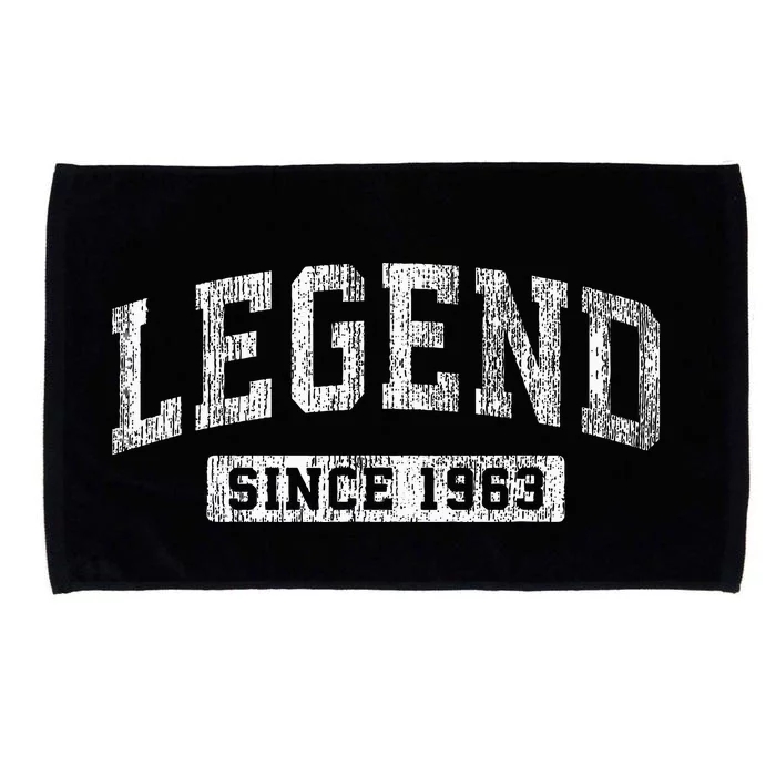 Vintage Legend Since 1963 Birthday Sports Design Microfiber Hand Towel