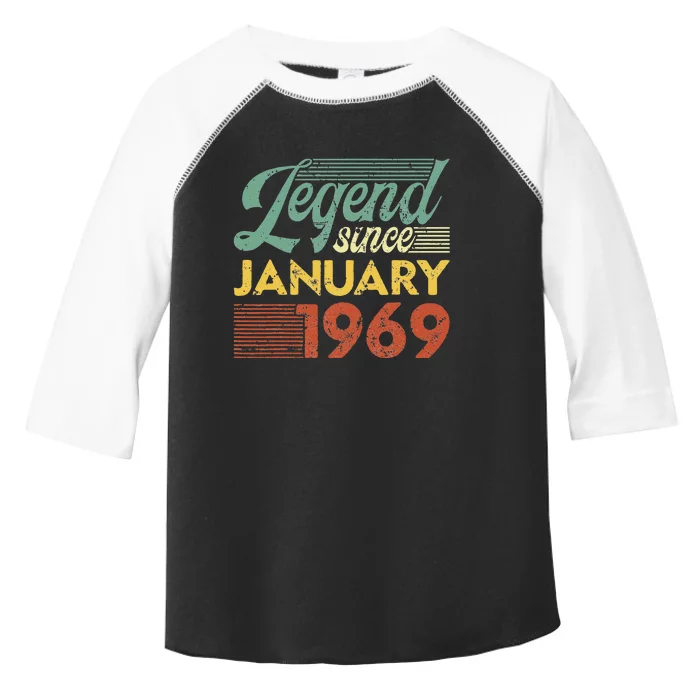 Vintage Legend Since January 1969 Birthday Toddler Fine Jersey T-Shirt