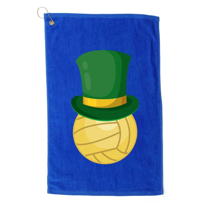 Volleyball Leprechaun St Patrick's Day Sport Funny Gift Platinum Collection Golf Towel