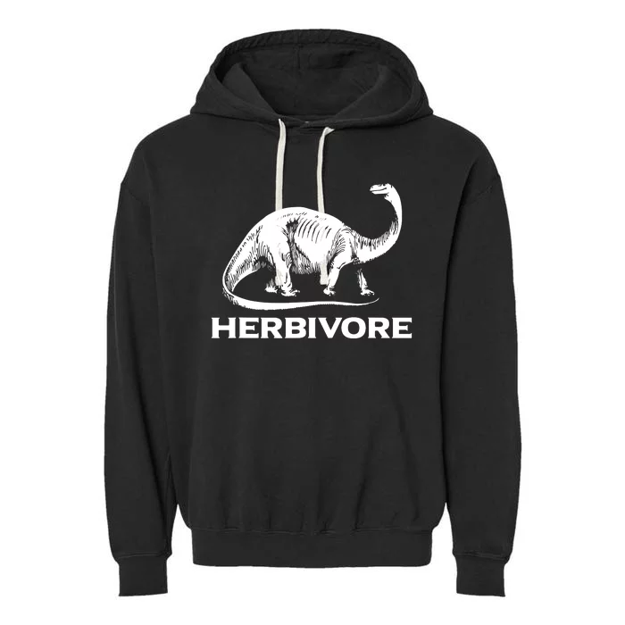 Vegetarian Life Style Herbivore Dinosaur Vegans Garment-Dyed Fleece Hoodie