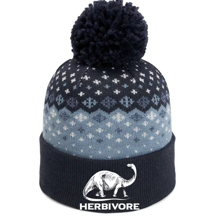 Vegetarian Life Style Herbivore Dinosaur Vegans The Baniff Cuffed Pom Beanie