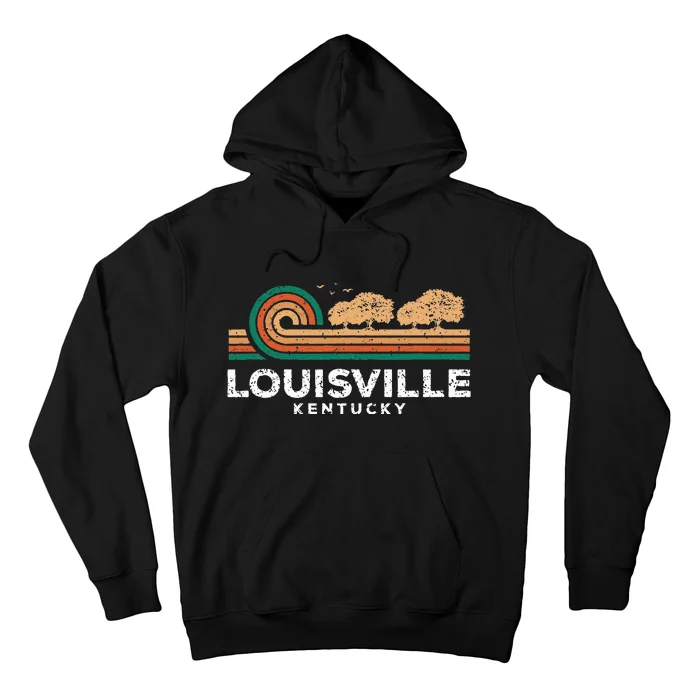 Vintage Louisville Sunset Kentucky Souvenir Hoodie