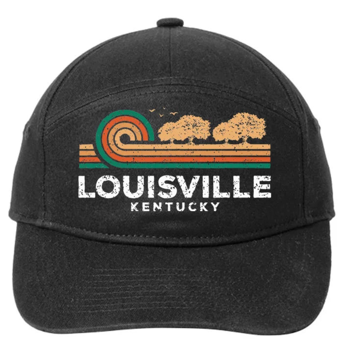 Vintage Louisville Sunset Kentucky Souvenir 7-Panel Snapback Hat