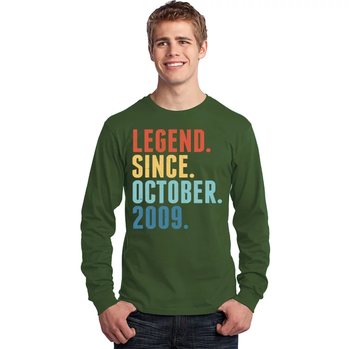 Vintage Legend Since October 2009 Birthday Long Sleeve Shirt