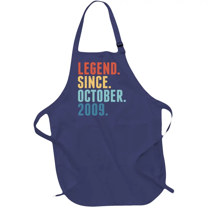 Vintage Legend Since October 2009 Birthday Full-Length Apron With Pocket