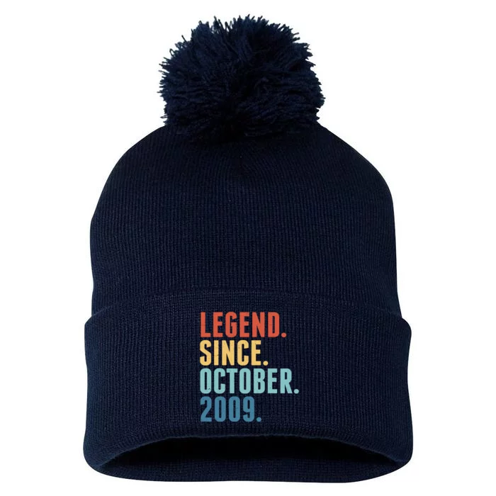 Vintage Legend Since October 2009 Birthday Pom Pom 12in Knit Beanie