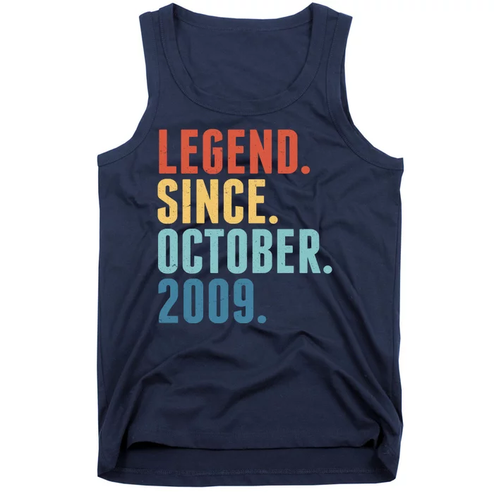 Vintage Legend Since October 2009 Birthday Tank Top