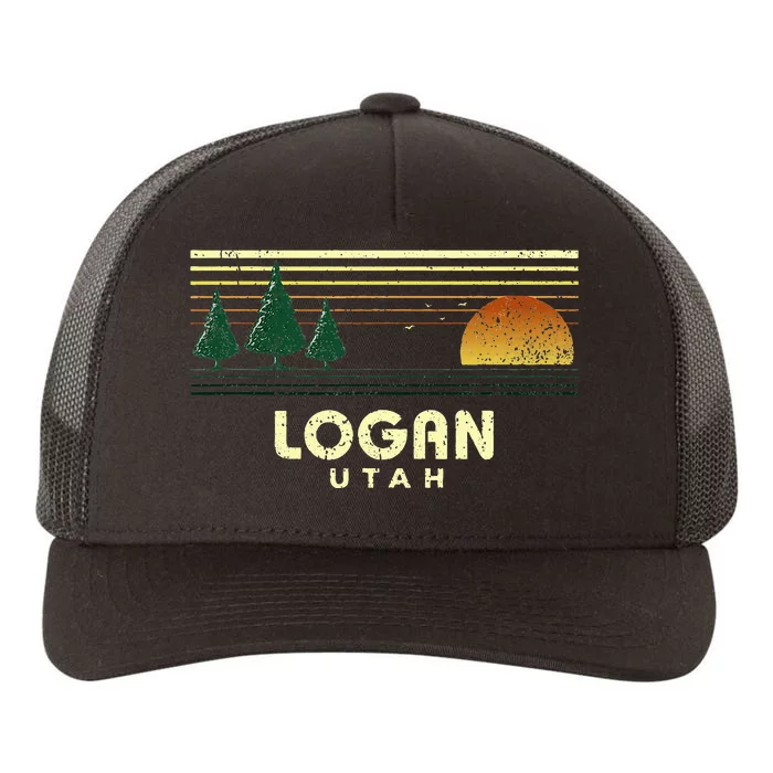 Vintage Logan Sunset Utah Souvenir Yupoong Adult 5-Panel Trucker Hat