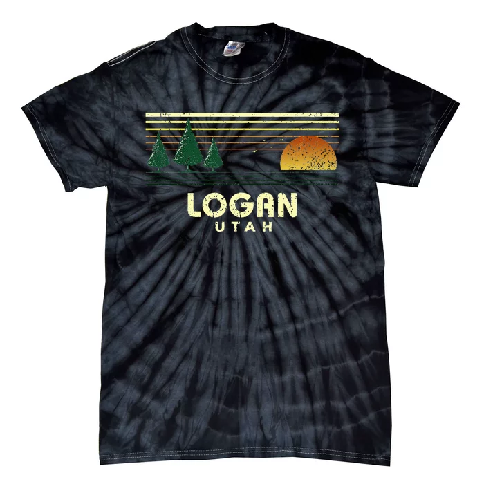 Vintage Logan Sunset Utah Souvenir Tie-Dye T-Shirt