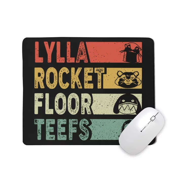 Vintage Lylla Teefs Floor Rocket Guardian Funny Matching Team Mousepad